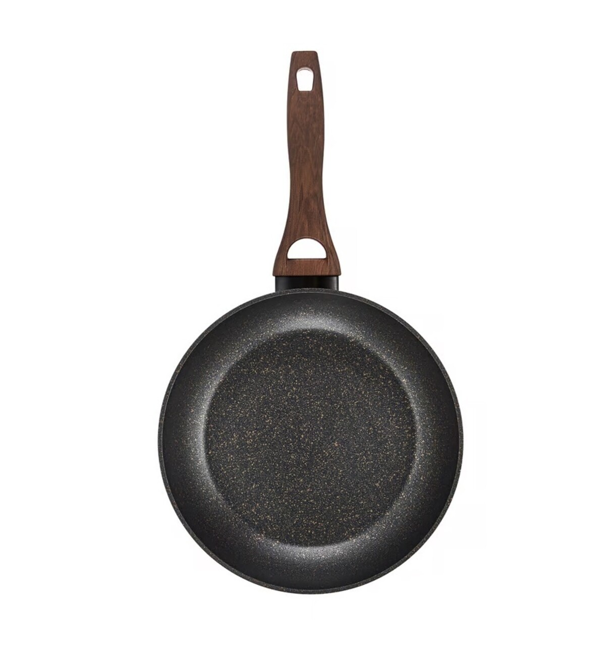 Tigaie Darkwood, Ambition, 24 cm, invelis Qualum Basic Stone Edition, aluminiu forjat, maro/negru - imagine 5